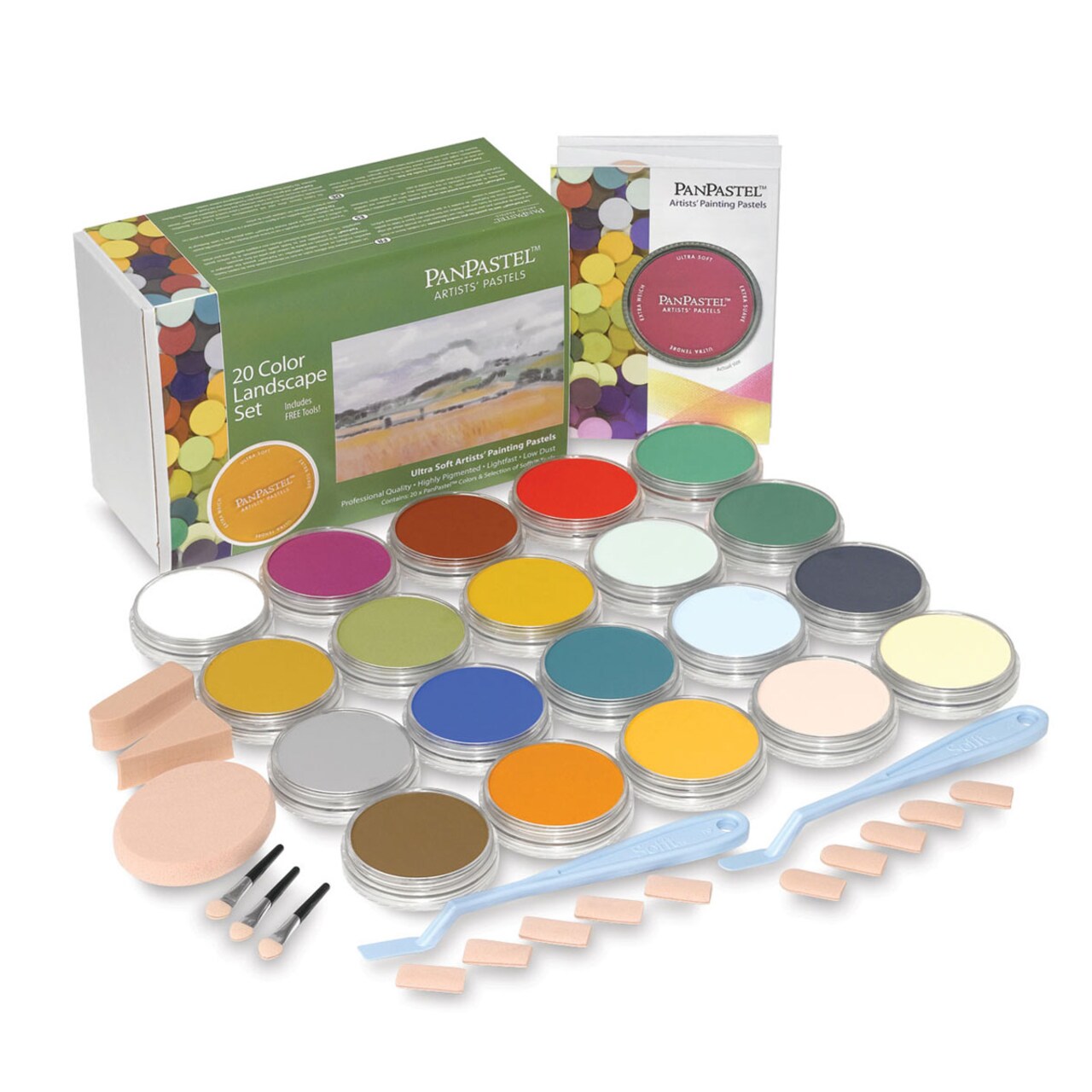 PanPastel Artists’ Painting Pastels Set - Landscape Colors, Set of 20